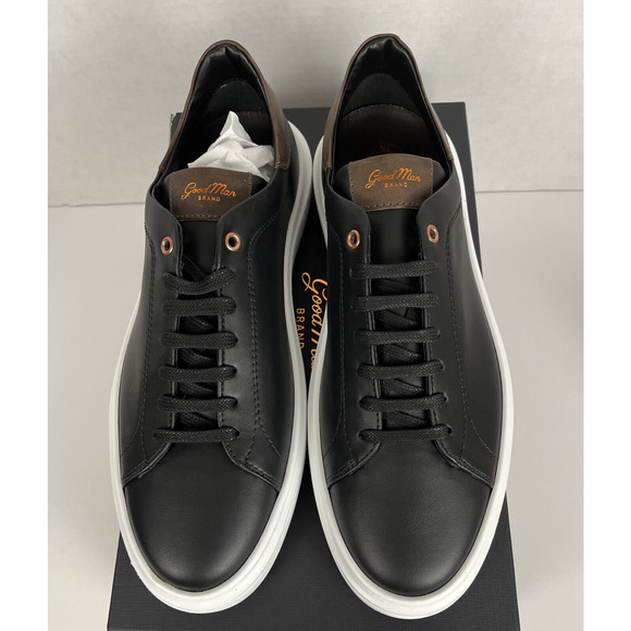 GoodMan Mens Sneakers 10 Legend London Black Italy Leather Shoes Good Man - Picture 2 of 12